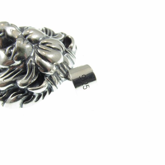 Solid 925 Sterling Silver Lion Head Face Pendant, Spirit Animal Totem Jewelry - Picture 10 of 10